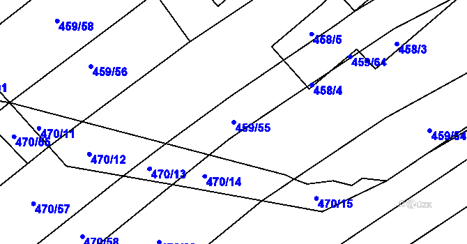 Parcela st. 459/55 v KÚ Sobotovice, Katastrální mapa