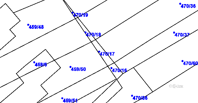 Parcela st. 470/17 v KÚ Sobotovice, Katastrální mapa