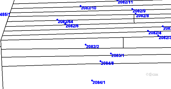 Parcela st. 2082/2 v KÚ Sobůlky, Katastrální mapa