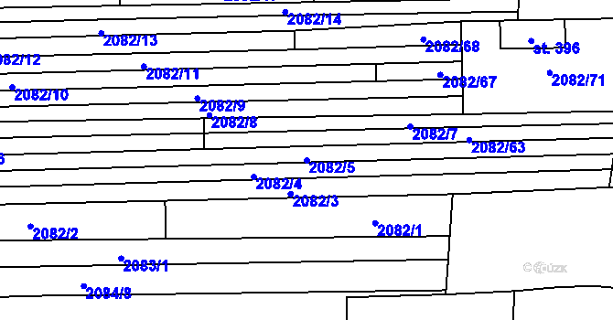 Parcela st. 2082/5 v KÚ Sobůlky, Katastrální mapa