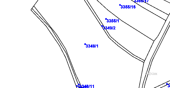 Parcela st. 3348/1 v KÚ Sobůlky, Katastrální mapa