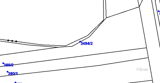 Parcela st. 3494/2 v KÚ Sobůlky, Katastrální mapa