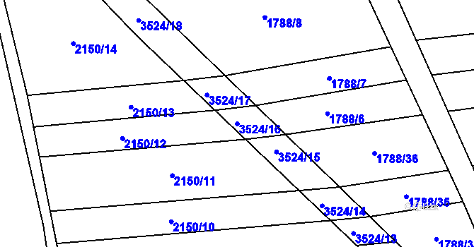 Parcela st. 3524/16 v KÚ Sobůlky, Katastrální mapa