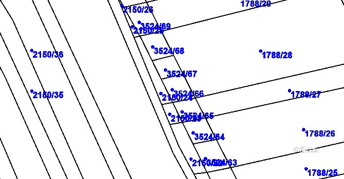 Parcela st. 3524/66 v KÚ Sobůlky, Katastrální mapa