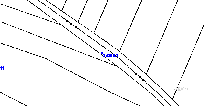 Parcela st. 3496/3 v KÚ Sobůlky, Katastrální mapa