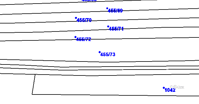 Parcela st. 455/73 v KÚ Sobůlky, Katastrální mapa