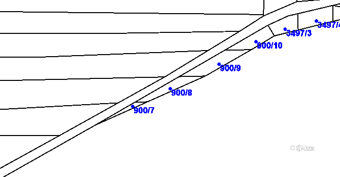 Parcela st. 900/8 v KÚ Sobůlky, Katastrální mapa