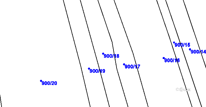 Parcela st. 900/18 v KÚ Sobůlky, Katastrální mapa