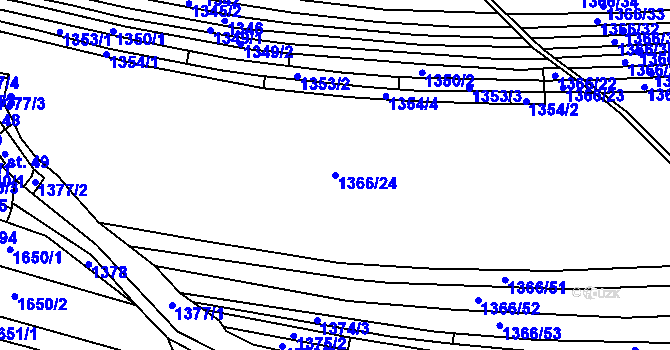 Parcela st. 1366/24 v KÚ Sobůlky, Katastrální mapa
