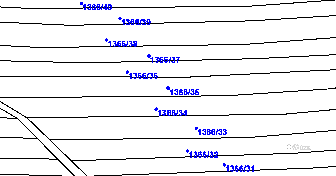 Parcela st. 1366/35 v KÚ Sobůlky, Katastrální mapa