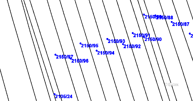 Parcela st. 2150/94 v KÚ Sobůlky, Katastrální mapa