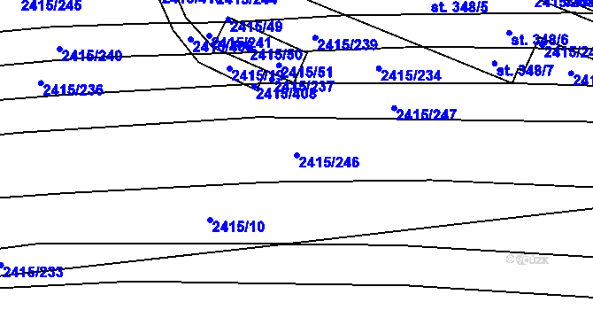 Parcela st. 2415/246 v KÚ Sobůlky, Katastrální mapa