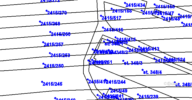 Parcela st. 2415/254 v KÚ Sobůlky, Katastrální mapa