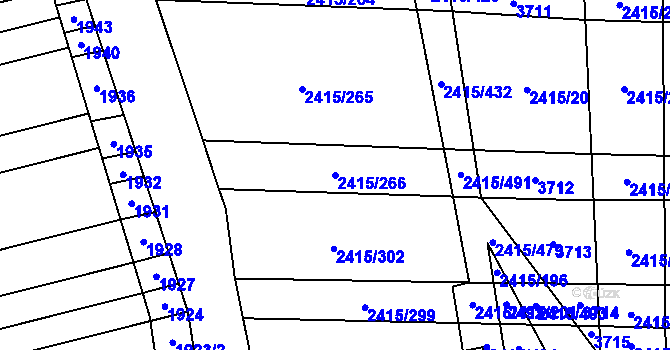 Parcela st. 2415/266 v KÚ Sobůlky, Katastrální mapa