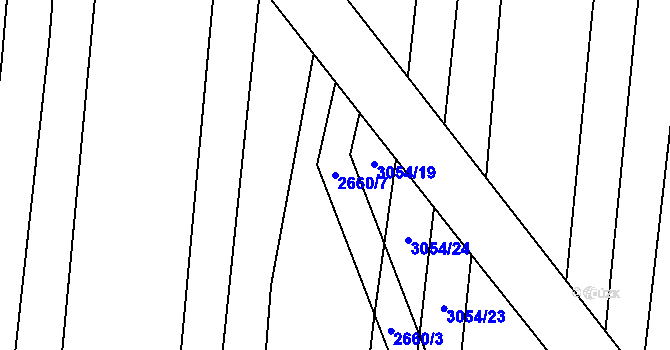 Parcela st. 2660/7 v KÚ Sobůlky, Katastrální mapa