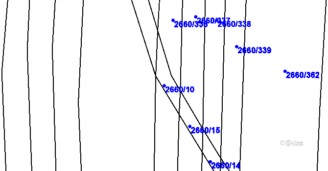 Parcela st. 2660/10 v KÚ Sobůlky, Katastrální mapa