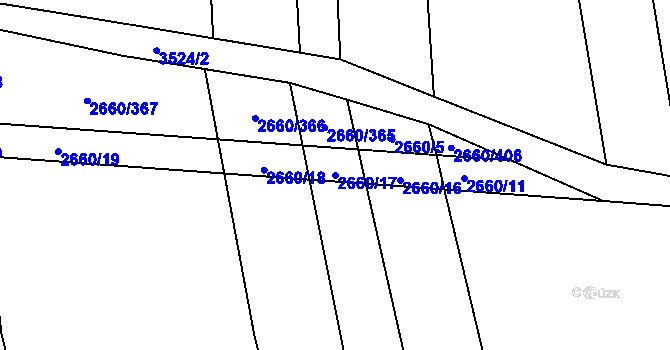 Parcela st. 2660/17 v KÚ Sobůlky, Katastrální mapa