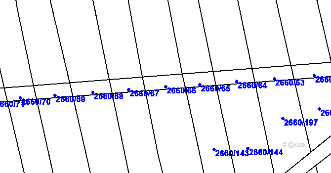 Parcela st. 2660/66 v KÚ Sobůlky, Katastrální mapa
