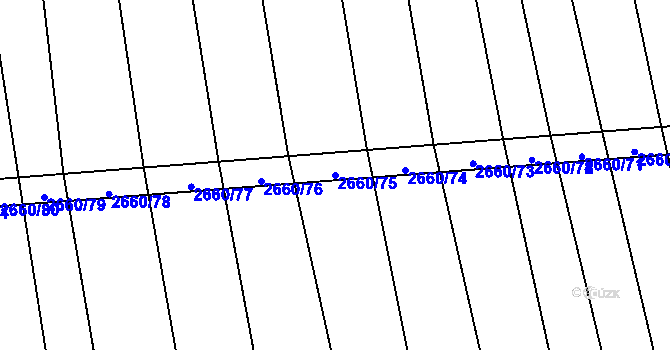 Parcela st. 2660/75 v KÚ Sobůlky, Katastrální mapa