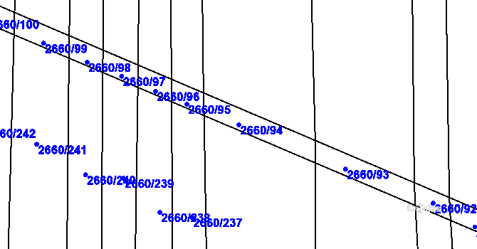 Parcela st. 2660/94 v KÚ Sobůlky, Katastrální mapa