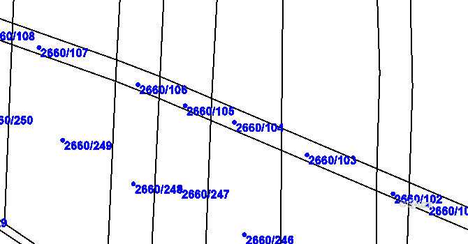 Parcela st. 2660/104 v KÚ Sobůlky, Katastrální mapa
