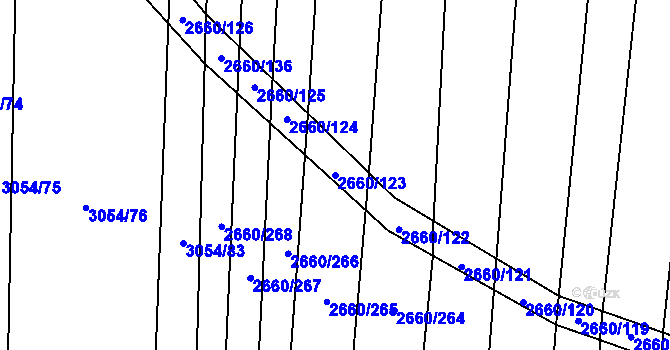 Parcela st. 2660/123 v KÚ Sobůlky, Katastrální mapa