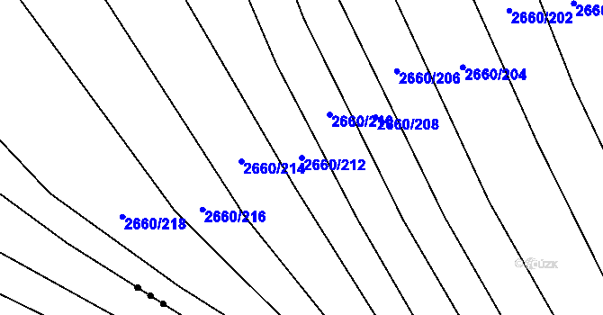 Parcela st. 2660/212 v KÚ Sobůlky, Katastrální mapa