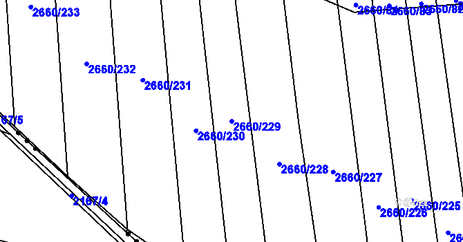 Parcela st. 2660/229 v KÚ Sobůlky, Katastrální mapa