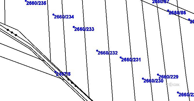 Parcela st. 2660/232 v KÚ Sobůlky, Katastrální mapa