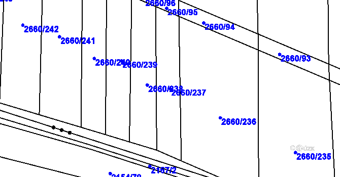 Parcela st. 2660/237 v KÚ Sobůlky, Katastrální mapa