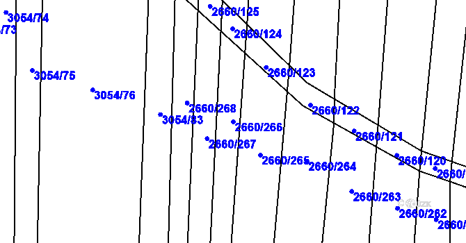 Parcela st. 2660/266 v KÚ Sobůlky, Katastrální mapa