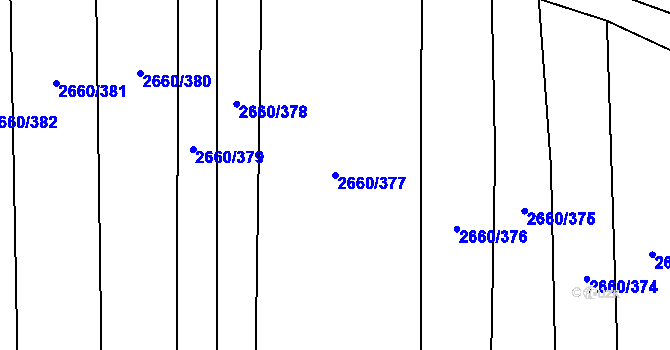 Parcela st. 2660/377 v KÚ Sobůlky, Katastrální mapa