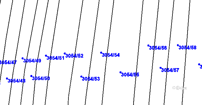 Parcela st. 3054/54 v KÚ Sobůlky, Katastrální mapa