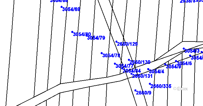 Parcela st. 3054/78 v KÚ Sobůlky, Katastrální mapa