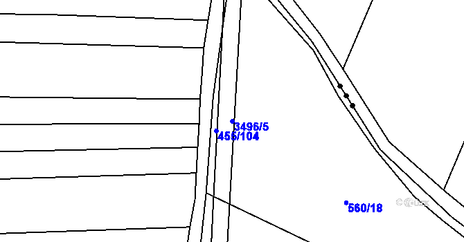 Parcela st. 3496/5 v KÚ Sobůlky, Katastrální mapa