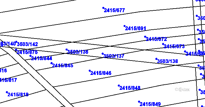 Parcela st. 3503/137 v KÚ Sobůlky, Katastrální mapa
