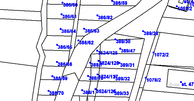 Parcela st. 3524/126 v KÚ Sobůlky, Katastrální mapa