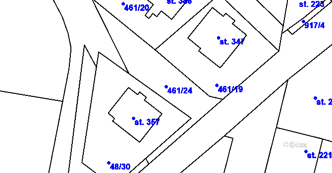 Parcela st. 461/24 v KÚ Sokoleč, Katastrální mapa