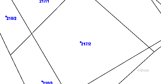 Parcela st. 217/2 v KÚ Sokoleč, Katastrální mapa