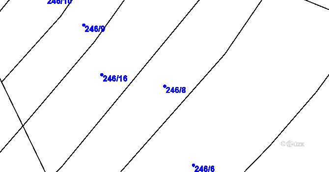 Parcela st. 246/8 v KÚ Sokoleč, Katastrální mapa
