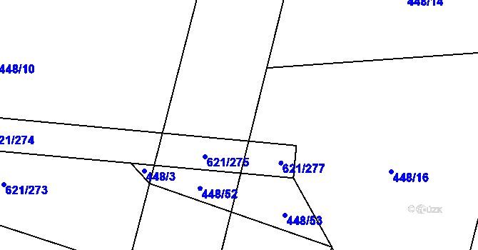 Parcela st. 448/15 v KÚ Sokoleč, Katastrální mapa