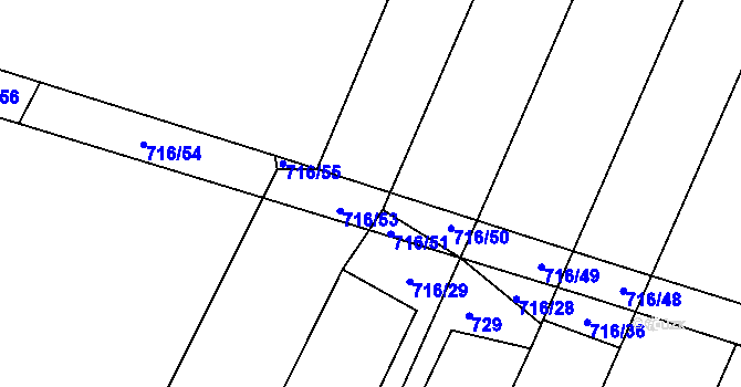 Parcela st. 716/52 v KÚ Sokoleč, Katastrální mapa