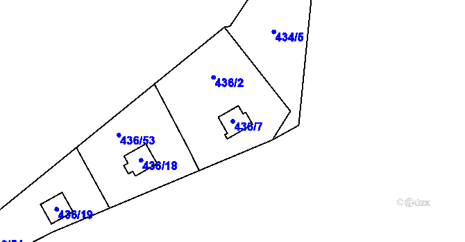 Parcela st. 436/7 v KÚ Sokolí, Katastrální mapa