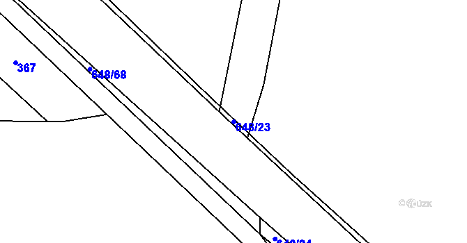 Parcela st. 648/23 v KÚ Sokolí, Katastrální mapa