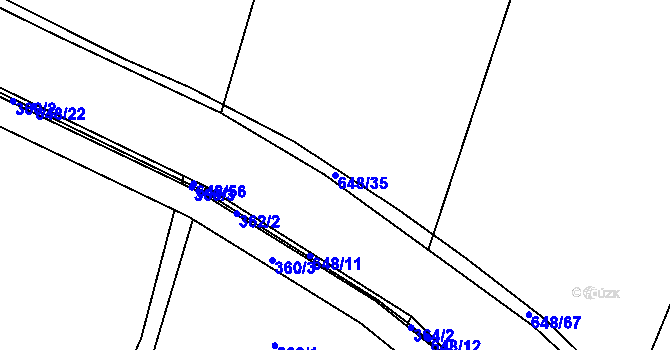 Parcela st. 648/35 v KÚ Sokolí, Katastrální mapa