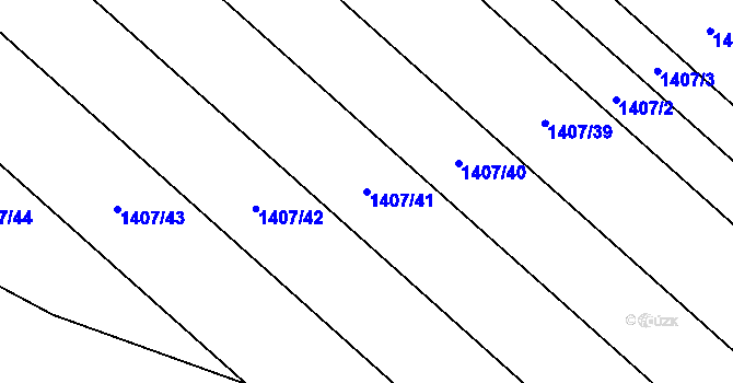 Parcela st. 1407/41 v KÚ Sokolnice, Katastrální mapa