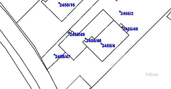 Parcela st. 2455/34 v KÚ Sokolov, Katastrální mapa