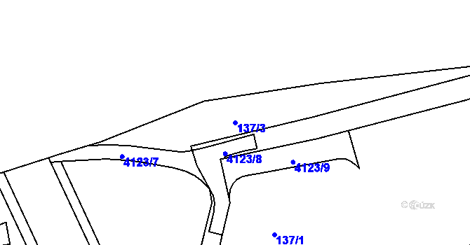 Parcela st. 137/3 v KÚ Sokolov, Katastrální mapa