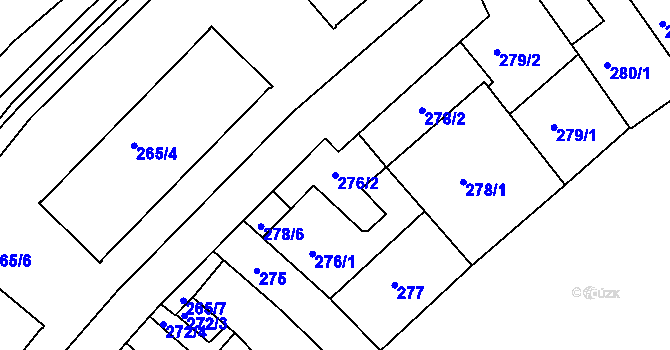 Parcela st. 276/2 v KÚ Sokolov, Katastrální mapa