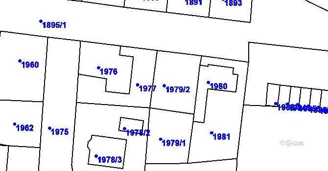 Parcela st. 1979/2 v KÚ Sokolov, Katastrální mapa